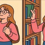 IQ test: v 19 sekundah poišči 3 razlike na sliki dekleta v knjižnici IQ test: v 19 sekundah poišči 3 razlike na sliki